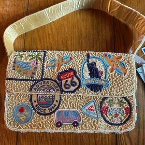 Viral Route 66 Beaded Purse